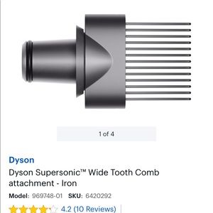 Stain supersonic wide tooth comb dryer Attachment